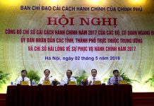Hội nghị công bố Chỉ số cải cách hành chính năm 2017 và Chỉ số hài lòng về sự phục vụ hành chính năm 2017