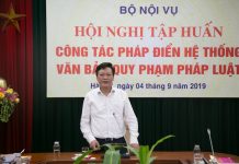 Bộ Nội vụ tổ chức Hội nghị tập huấn công tác pháp điển hệ thống văn bản quy phạm pháp luật