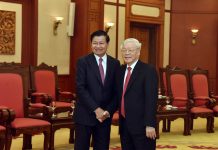 Tổng Bí thư, Chủ tịch nước Nguyễn Phú Trọng tiếp Thủ tướng Lào