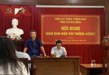 Thừa Thiên – Huế giao ban báo chí tháng 4/2021 với đại diện các cơ quan báo chí trung ương đóng trên địa bàn