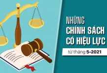 Chính sách có hiệu lực từ tháng 5/2021