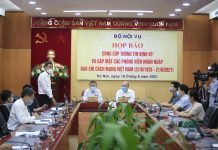 Bộ Nội vụ họp báo cung cấp thông tin định kỳ và gặp mặt các phóng viên, nhân ngày Báo chí cách mạng Việt Nam (21/6/1925 – 21/6/2021)