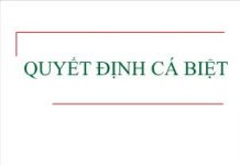 Cách trình bày phần nội dung của một số quyết định cá biệt