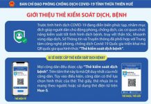 Thừa Thiên Huế triển khai mã QR quốc gia qua hình thức “Thẻ kiểm soát dịch bệnh”