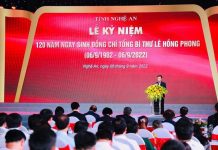 Lễ kỷ niệm 120 năm Ngày sinh Tổng Bí thư Lê Hồng Phong