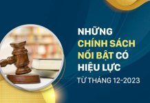 Chính sách mới có hiệu lực từ tháng 12/2023
