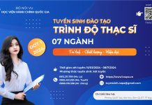 Học viện Hành chính Quốc gia tuyển sinh đào tạo trình độ thạc sĩ đợt 1 năm 2024