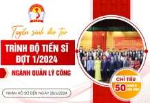 Thông báo tuyển sinh đào tạo trình độ tiến sĩ đợt 1 năm 2024