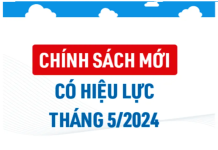 Chính sách mới có hiệu lực từ tháng 5/2024