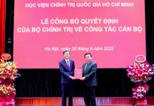 Lễ công bố Quyết định của Bộ Chính trị về công tác cán bộ của Học viện Chính trị quốc gia Hồ Chí Minh