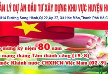 Ban Quản lý Dự án đầu tư xây dựng khu vực huyện Hóc Môn