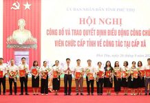 Phú Thọ điều động, biệt phái, tăng cường nhiều công chức, viên chức cho cấp xã