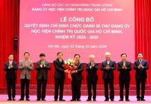 Lễ công bố Quyết định chỉ định chức danh Bí thư Đảng ủy Học viện Chính trị quốc gia Hồ Chí Minh, nhiệm kỳ 2025-2030