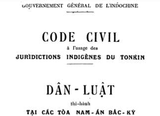 Tư tưởng và kỹ thuật lập pháp thời Pháp thuộc thông qua nghiên cứu Bộ Dân luật Bắc Kỳ năm 1931