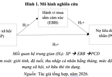 Tác động của áp lực xã hội đến nợ tiêu dùng cá nhân tại TP. Hồ Chí Minh: vai trò trung gian của hành vi mua sắm cảm xúc
