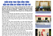 Công ty Chấn Hưng trao tặng công trình điện cho Công an thành phố Cần Thơ