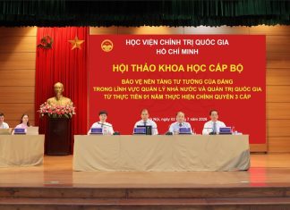 Hội thảo khoa học cấp Bộ: “Bảo vệ nền tảng tư tưởng của Đảng trong lĩnh vực quản lý nhà nước và quản trị quốc gia từ thực tiễn 1 năm thực hiện mô hình chính quyền ba cấp”