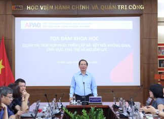 Tọa đàm khoa học “Quản trị tích hợp phát triển cấp xã: kết nối không gian, lĩnh vực, chủ thể và nguồn lực trong bối cảnh đổi mới quản trị địa phương”